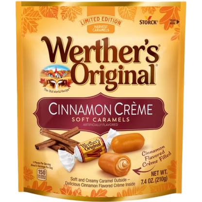Werther's Original Limited Edition Fall Cinnamon Creme Soft Caramels, 7.4 oz
