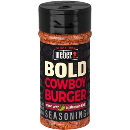 Weber BOLD Cowboy Burger, Onion & Jalapeno Burger Seasoning Blend, 5.75 oz