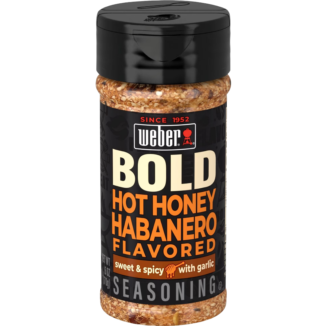 Weber BOLD Hot Honey Habanero, Chili Pepper & Honey Seasoning Blend, 6 oz