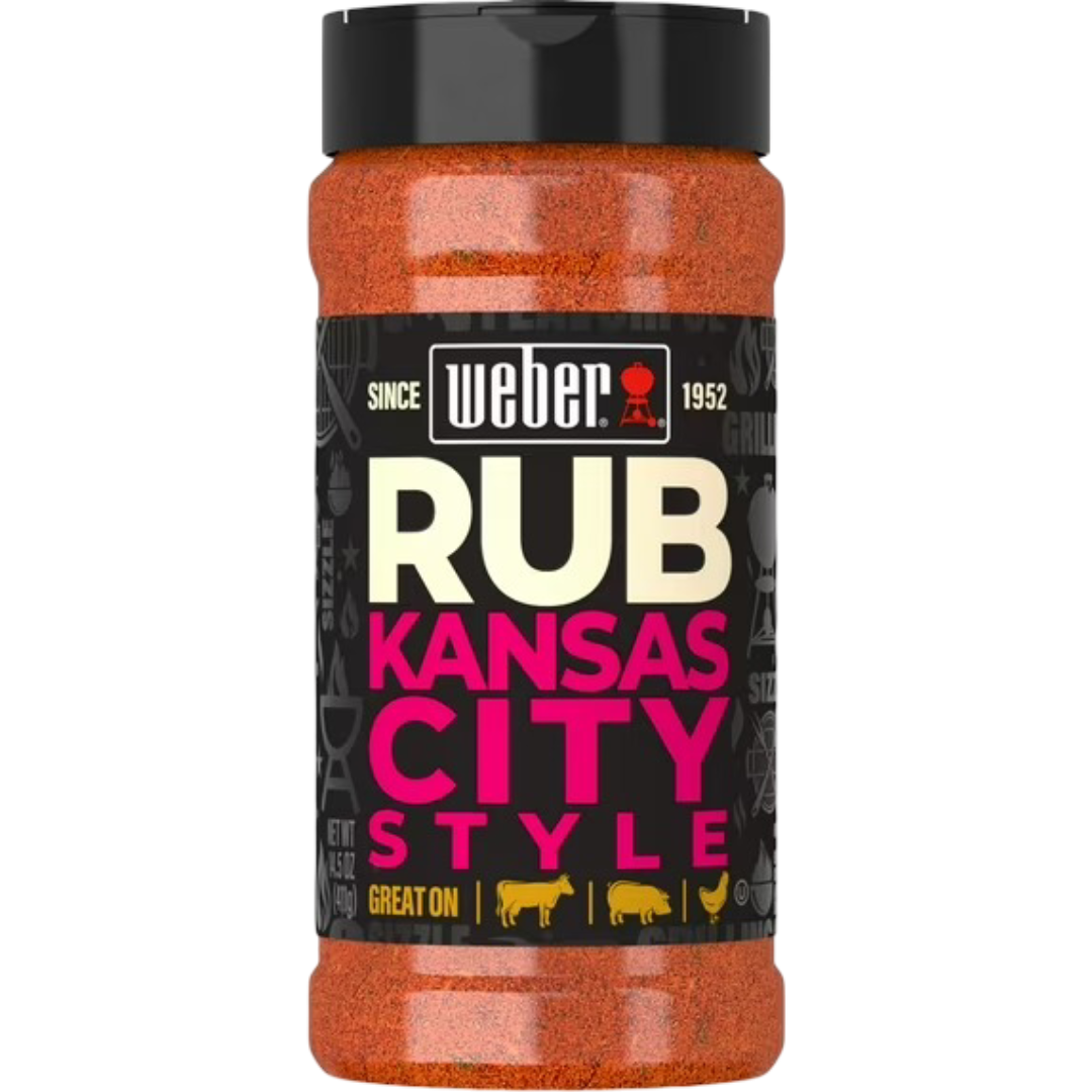 Weber Kansas City Sweet Tangy BBQ Dry Rub Seasoning, Gluten Free, 14.5oz