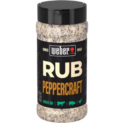 Weber Peppercraft Rub, Black Pepper Seasoning Blend, 14 oz