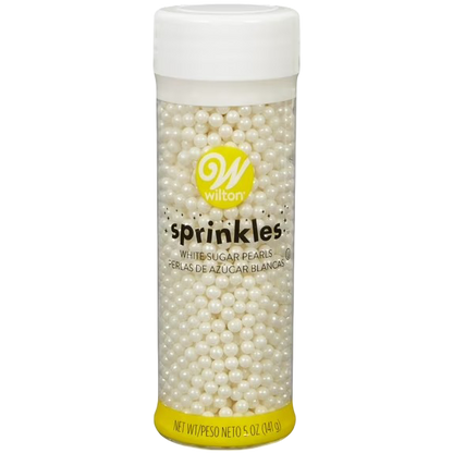 Wilton Sprinkles White Sugar Pearls, 5 oz