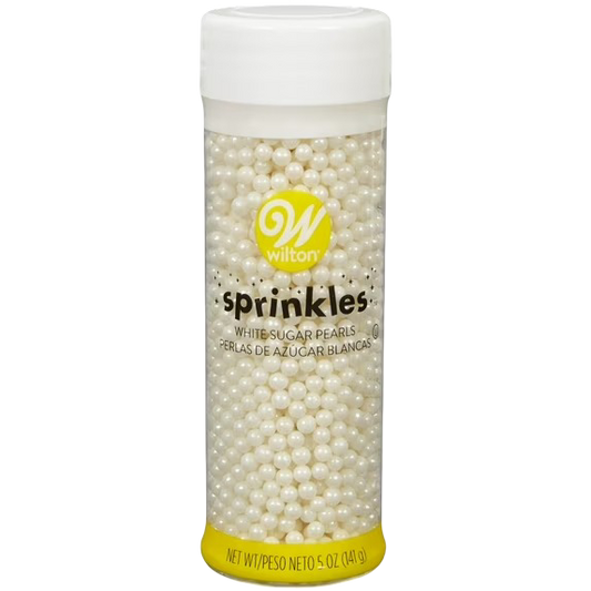 Wilton Sprinkles White Sugar Pearls, 5 oz