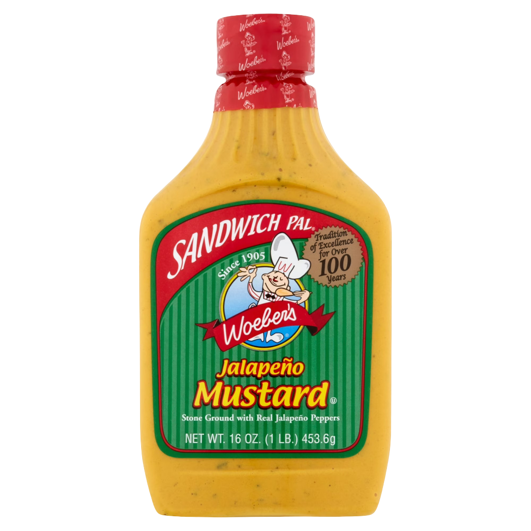 Woeber's Sandwich Pal Jalapeño Mustard, 16oz