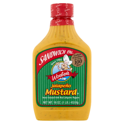 Woeber's Sandwich Pal Jalapeño Mustard, 16oz
