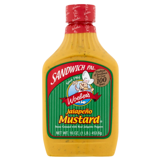 Woeber's Sandwich Pal Jalapeño Mustard, 16oz
