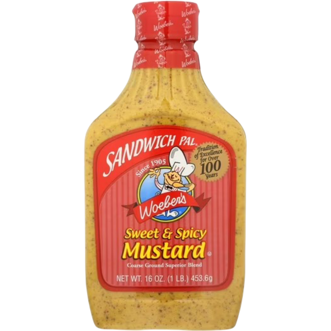 Woeber's Sandwich Pal Sweet & Spicy Mustard, 16oz