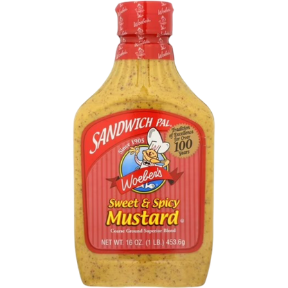 Woeber's Sandwich Pal Sweet & Spicy Mustard, 16oz