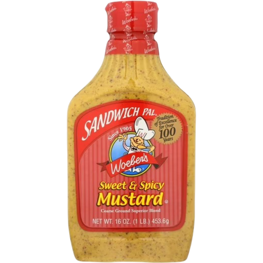 Woeber's Sandwich Pal Sweet & Spicy Mustard, 16oz