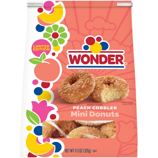 Wonder Peach Cobbler Flavored Mini Donuts, 11.5 oz