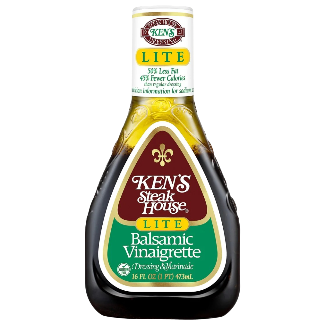 Ken's Steak House Lite Balsamic Vinaigrette Salad Dressing & Marinade, 16 fl oz