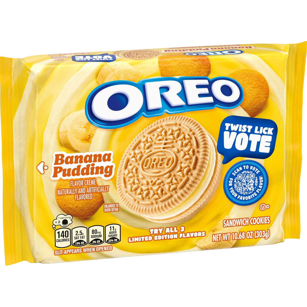 OREO Banana Pudding Sandwich Cookies, Limited Edition, 10.68 oz