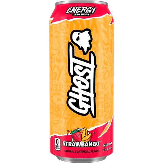 GHOST® ENERGY Zero Sugar Energy Drink, Strawbango, 16 fl oz