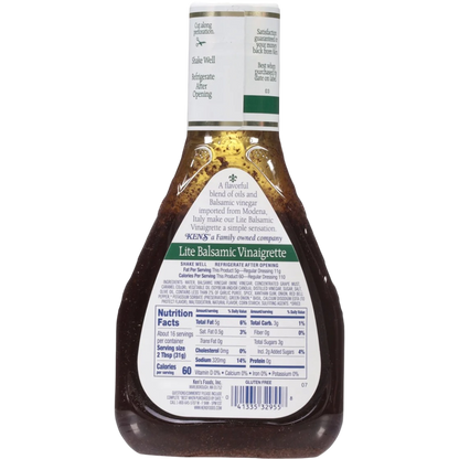 Ken's Steak House Lite Balsamic Vinaigrette Salad Dressing & Marinade, 16 fl oz