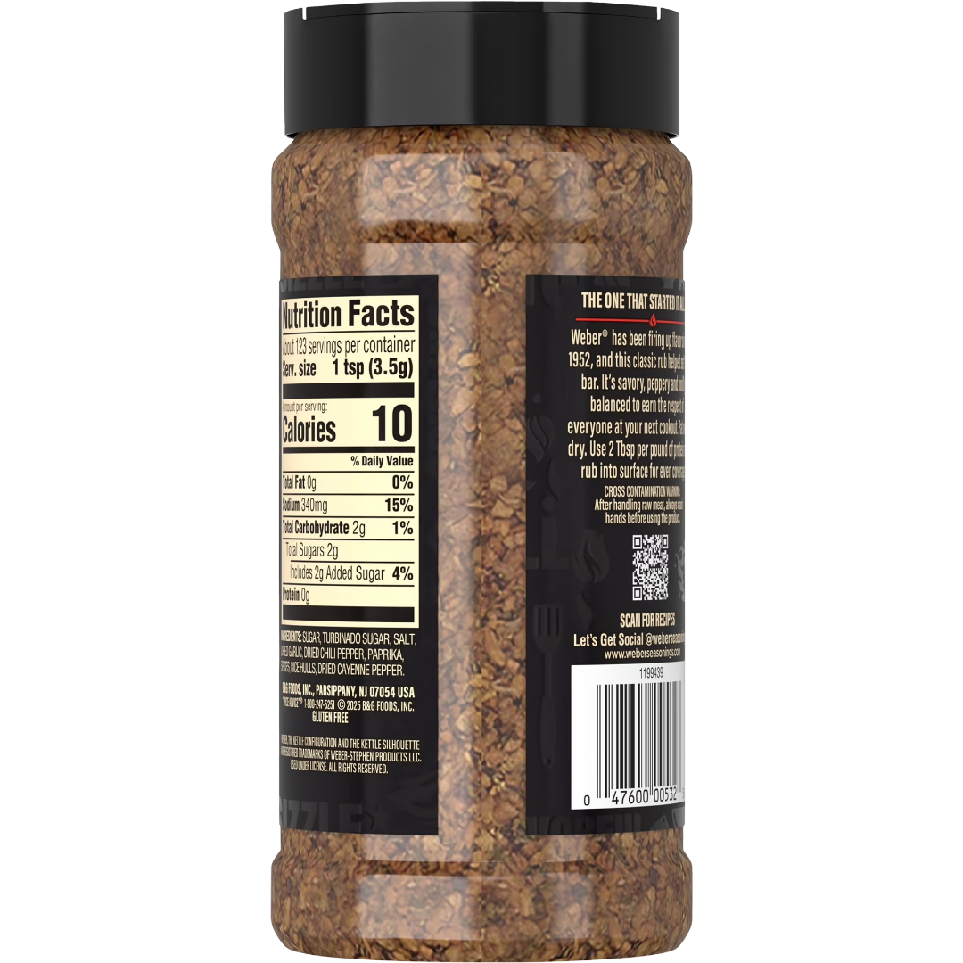Weber Dry Smoking Rub Seasoning, 15.25oz