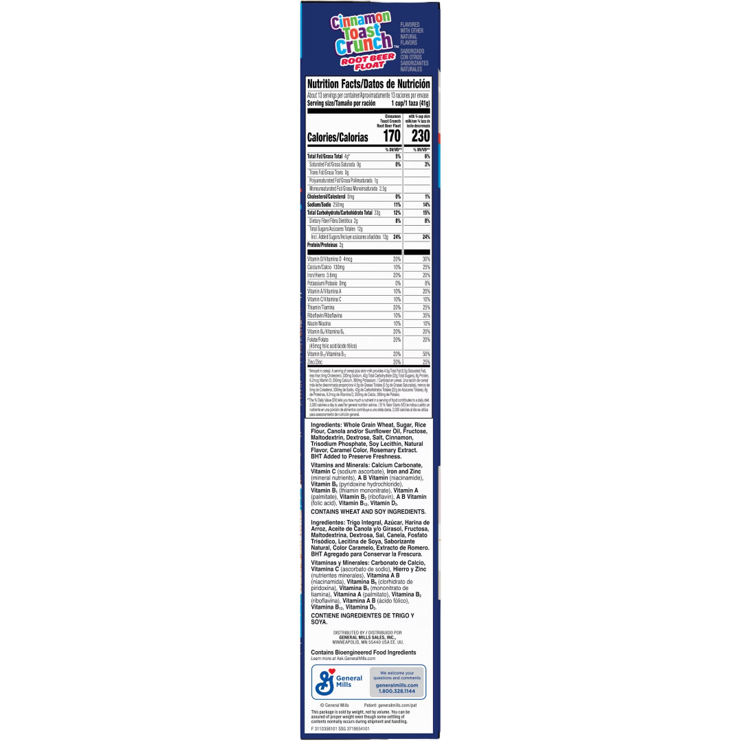 Cinnamon Toast Crunch Root Beer Float Flavored Family Size Cereal, 18.8 oz