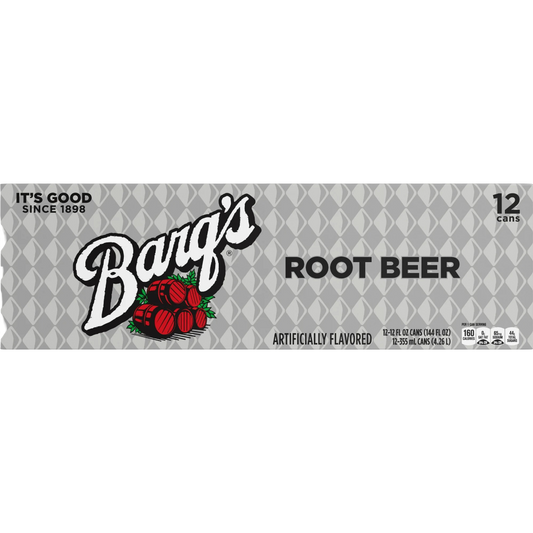 Barq's Root Beer Soda Pop, 12 Pack of 12oz Cans