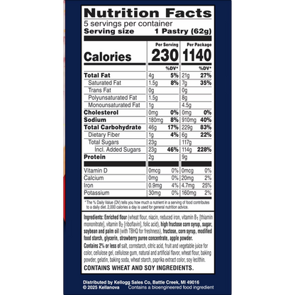 Pop-Tarts Super Stuffed Strawberry Blast Toaster Pastries, 10.9 oz