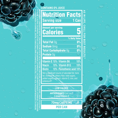 Sparkling Ice Caffeine Zero Sugar Flavored Sparkling Water, Blue Raspberry, 16 fl oz