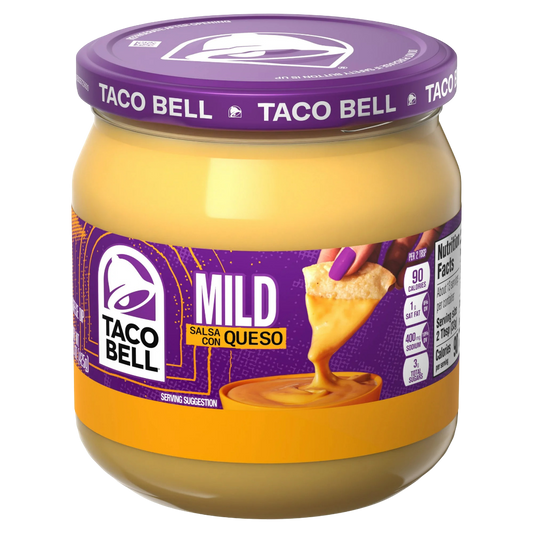 Taco Bell Mild Salsa Con Queso Mild Cheese Dip, 15 oz