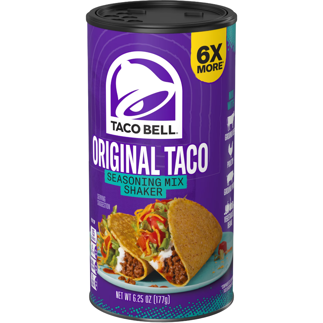 Taco Bell Original Taco Seasoning Mix Shaker, 6.25 oz