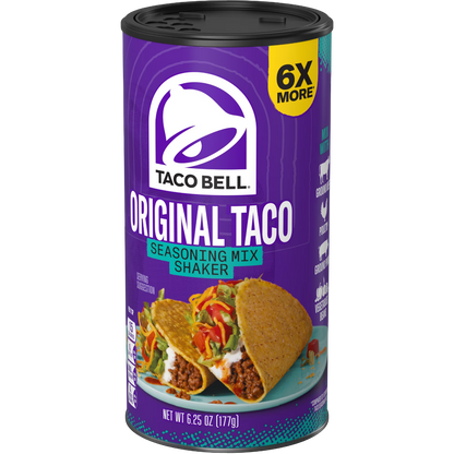 Taco Bell Original Taco Seasoning Mix Shaker, 6.25 oz