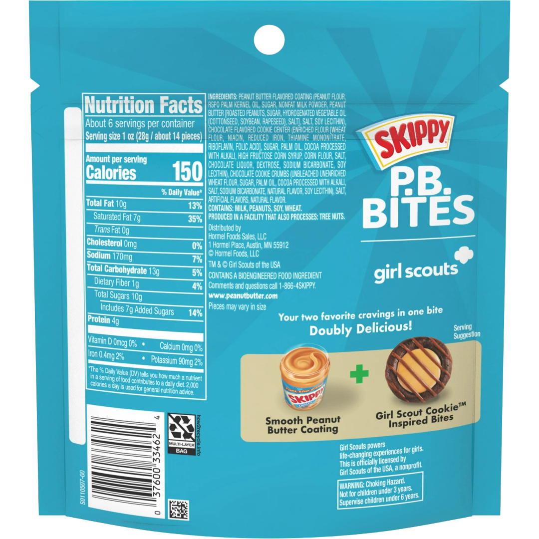 SKIPPY PB Bites Girl Scouts Adventurefuls Snack, 6 oz