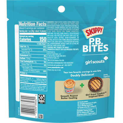 SKIPPY PB Bites Girl Scouts Adventurefuls Snack, 6 oz