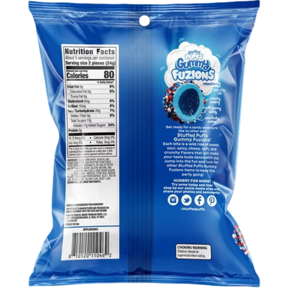 Stuffed Puffs Gummy Fuzions Mixed Berry Candy, 4.23 oz