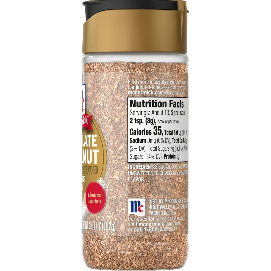 McCormick Chocolate Hazelnut Finishing Sugar, 3.61oz