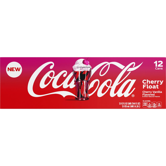 Coca Cola Cherry Float Soda, 12 Pack of 12 fl oz Cans Coke