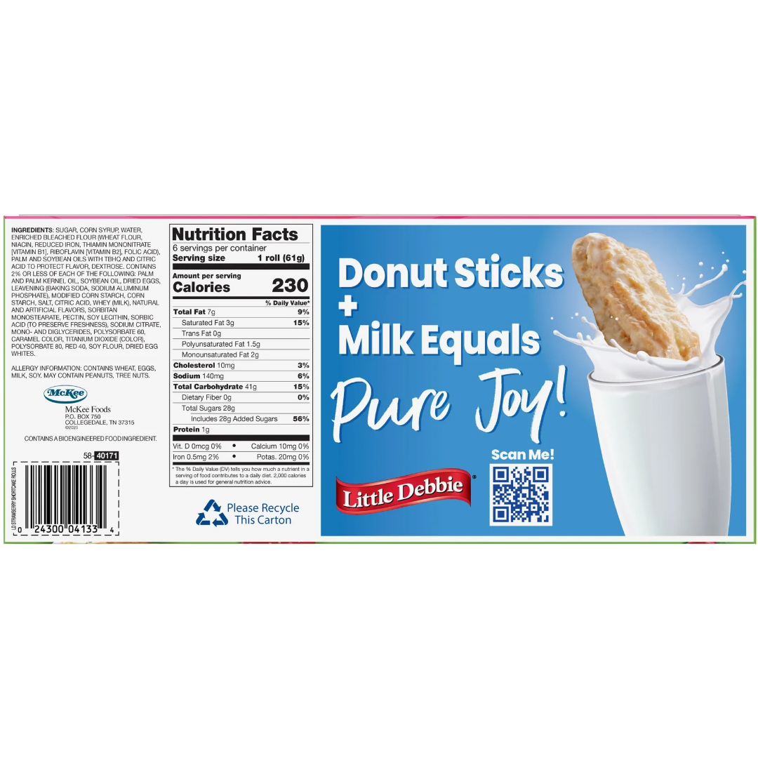 Little Debbie Strawberry Shortcake Rolls, 13 oz