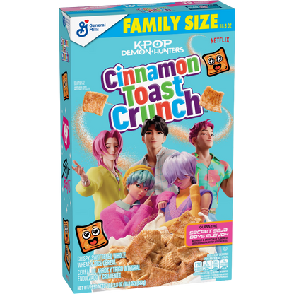 Cinnamon Toast Crunch Cereal KPop Demon Hunters, Secret Saja Boys Flavor, 18.8 oz