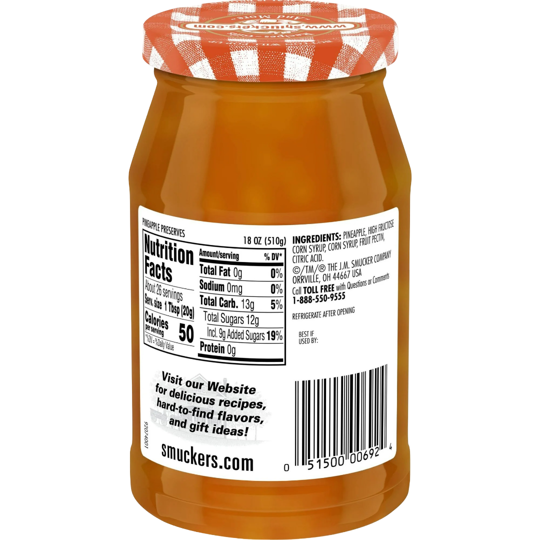 Smucker's Pineapple Preserves, 18oz