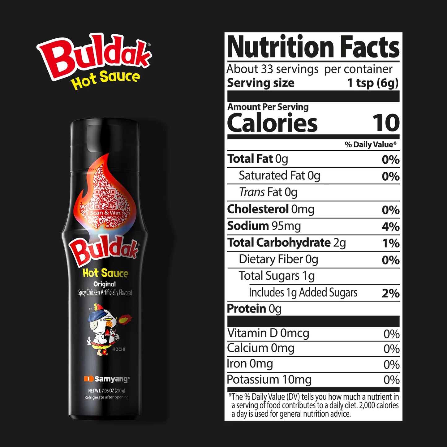 Samyang Buldak Spicy Chicken Hot Sauce, 7.05 oz