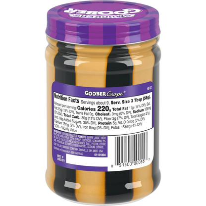 Smucker’s Goober Peanut Butter & Grape Jelly Stripes, 18oz