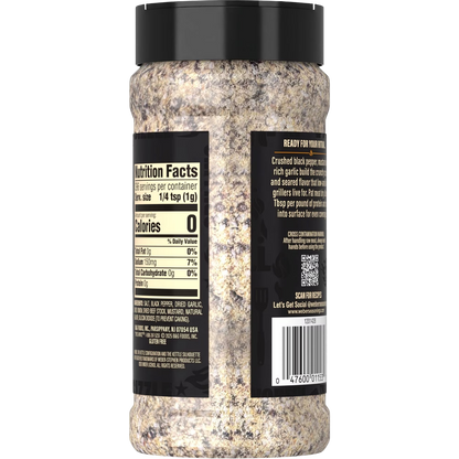 Weber Peppercraft Rub, Black Pepper Seasoning Blend, 14 oz