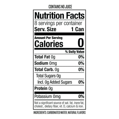 Polar Zero Calorie Cranberry Lime Sparkling Seltzer Water, 8 Pack of 12oz Cans