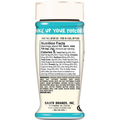 Kernel Season's Simply Gourmet Blends, Aged White Cheddar Flavor Popcorn Seasoning, 2.4oz