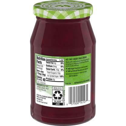 Smucker's Natural Red Tart Cherry Fruit Spread, 17.25oz