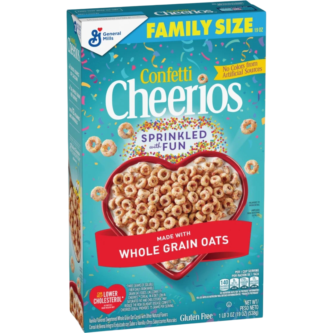 Confetti Cheerios Cereal Gluten Free, Family Size, 19 oz