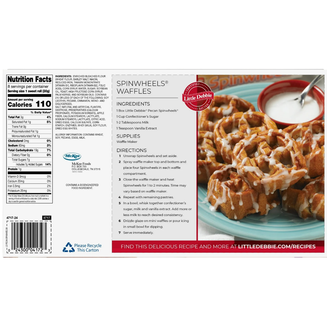 Little Debbie Pecan Spinwheels Sweet Rolls, 8.46 oz