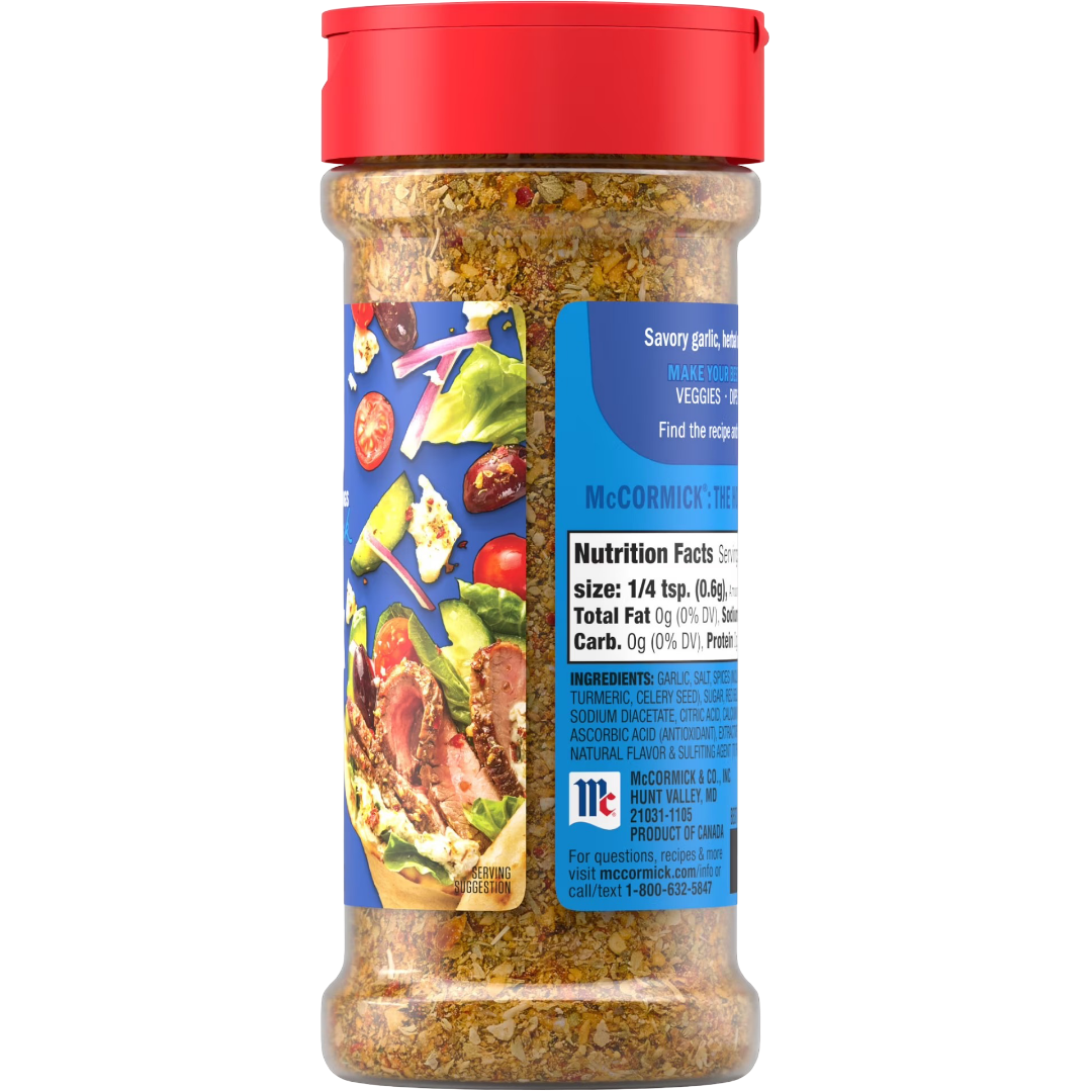 McCormick Greek Style Seasoning, 3.88 oz