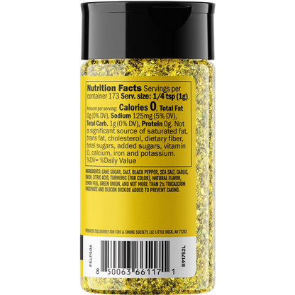Fire & Smoke Society Lemon Pepper Seasoning, 6.1 oz