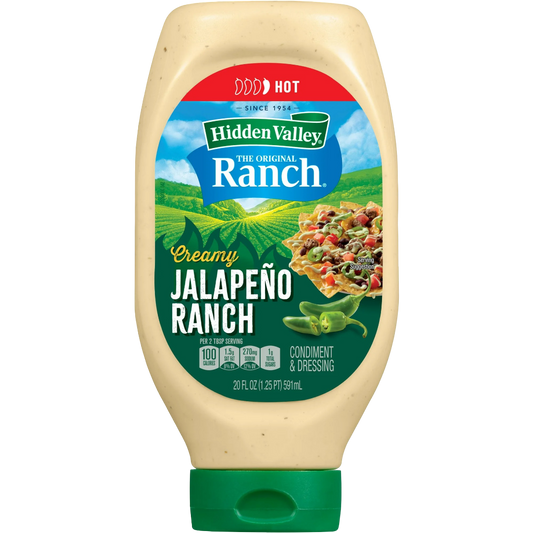 Hidden Valley Creamy Jalapeño Ranch Condiment & Dressing, 20 fl oz