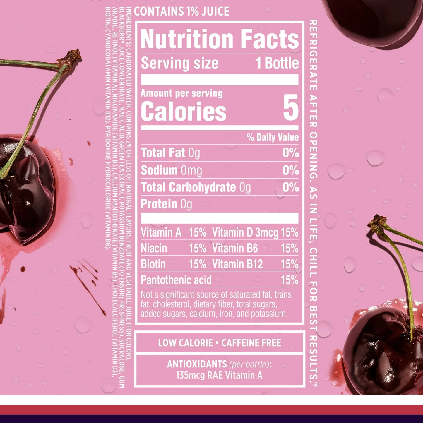 Sparkling Ice Naturally Flavored Sparkling Water, Black Cherry 17 fl oz