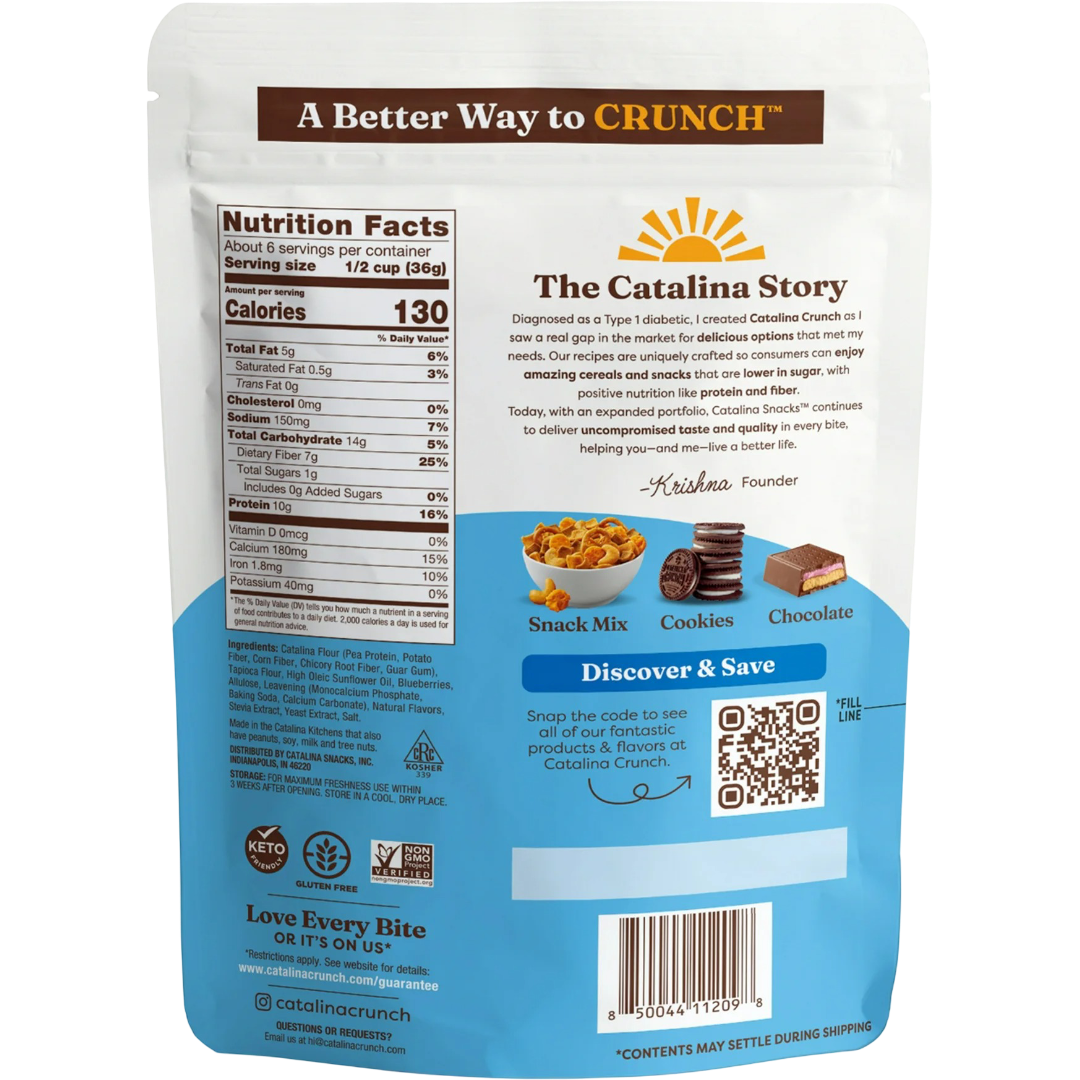 Catalina Crunch Protein Cereal, Blueberry Muffin With Real Blueberries, 8 oz