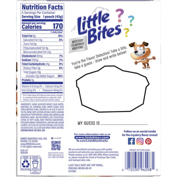 Little Bites Mystery Mini Muffins Limited Edition, 7.5 oz