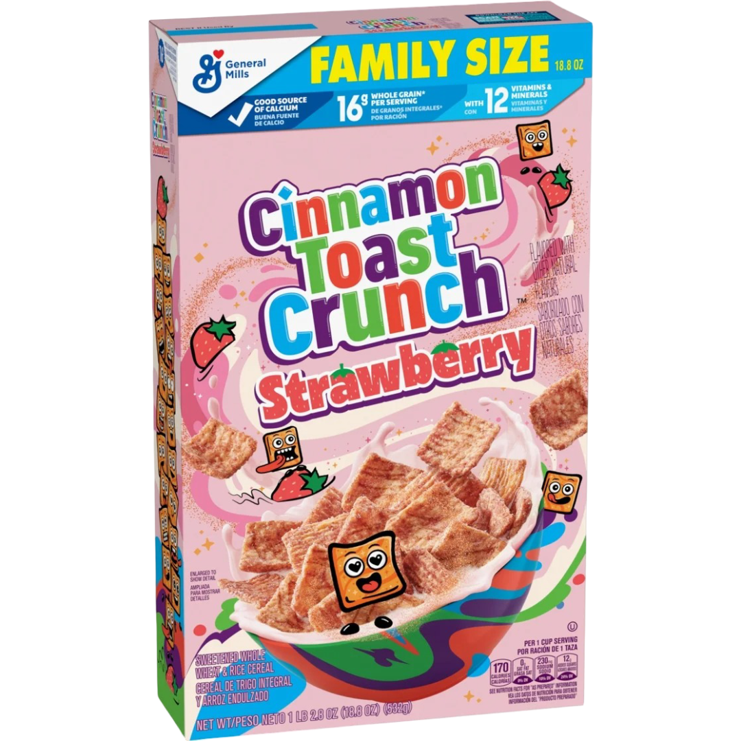 Cinnamon Toast Crunch Strawberry Family Size Cereal, 18.8 oz