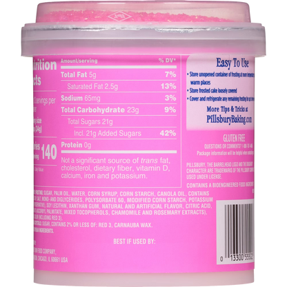 Pillsbury Funfetti Hot Pink Vanilla Frosting, 15.6 oz